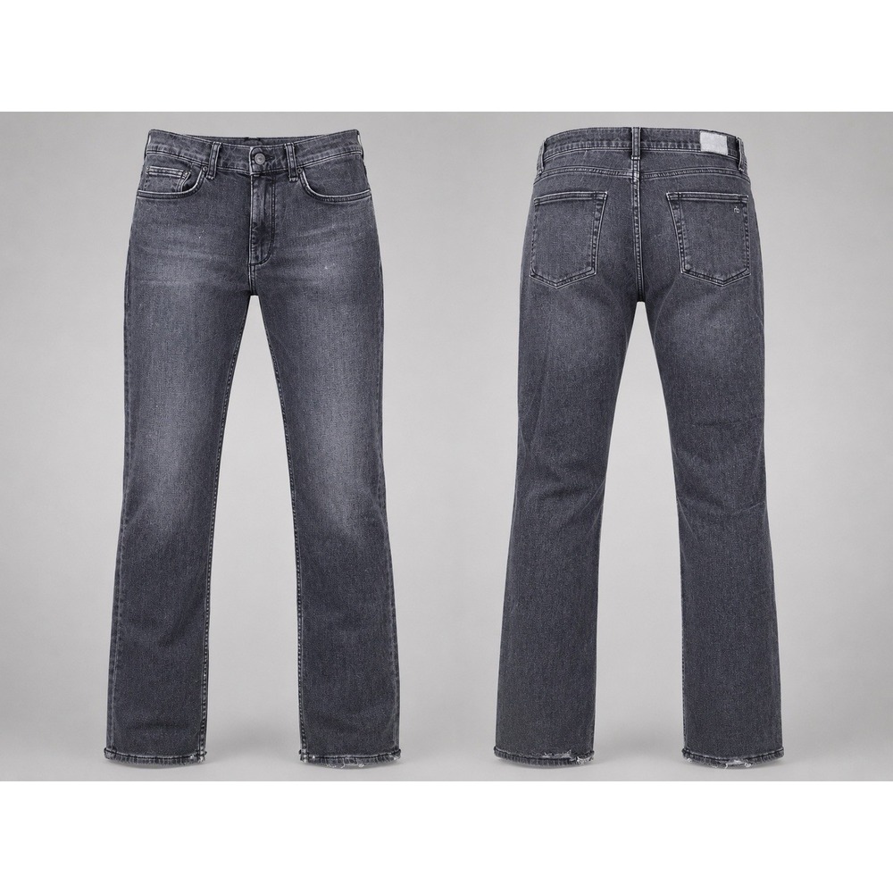 Rag & Bone Jeans Men's 32X32 Black BLACK  Fit 2  Slim Button ZIP
